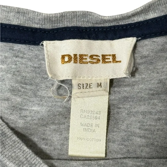 Diesel Industry 1978 Graphic T-Shirt Gray Short Sleeve Y2K Style - Picture 2 of 5